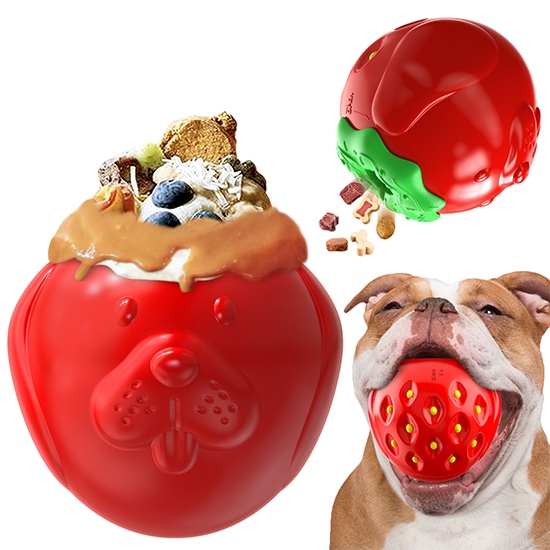 智慧猎犬 宠物益智玩具 草莓零食玩具 